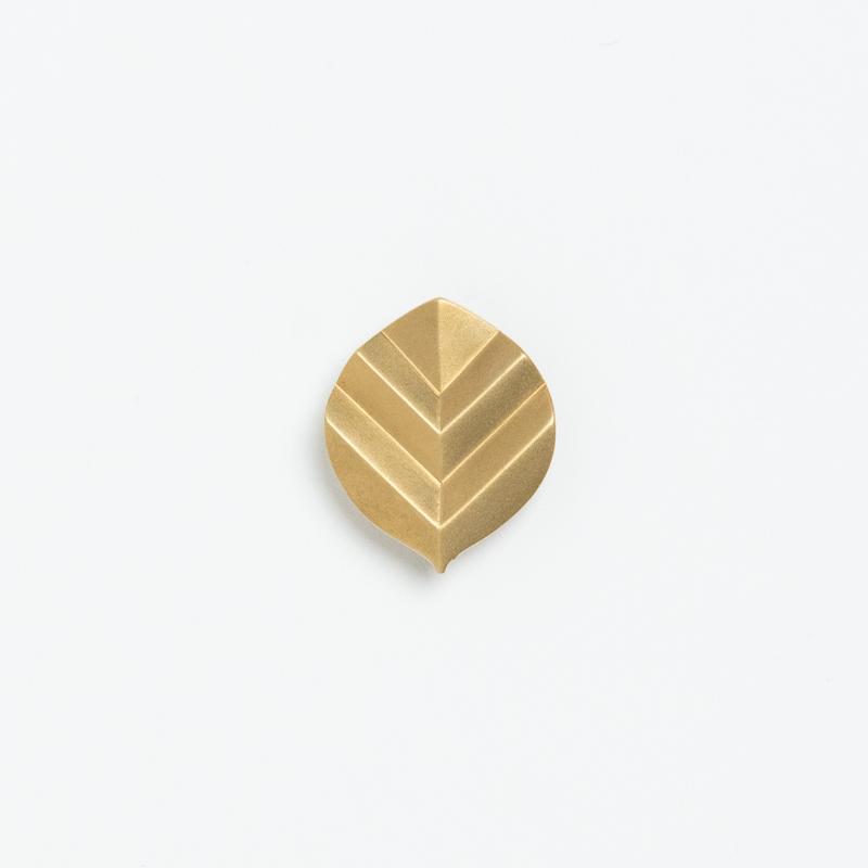 【Brooch】Leaf / Stripe L - YURI MIYATA ONLINE STORE