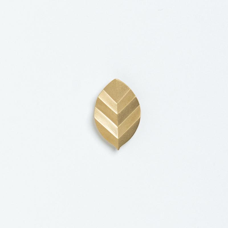 【Brooch】Leaf / Stripe S - YURI MIYATA ONLINE STORE