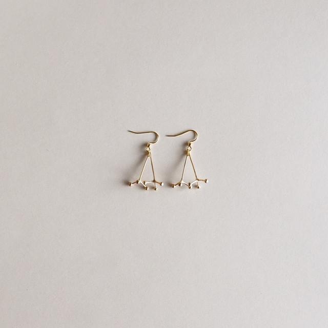 【Hook Earring】Leaf / Point (single) - YURI MIYATA ONLINE STORE