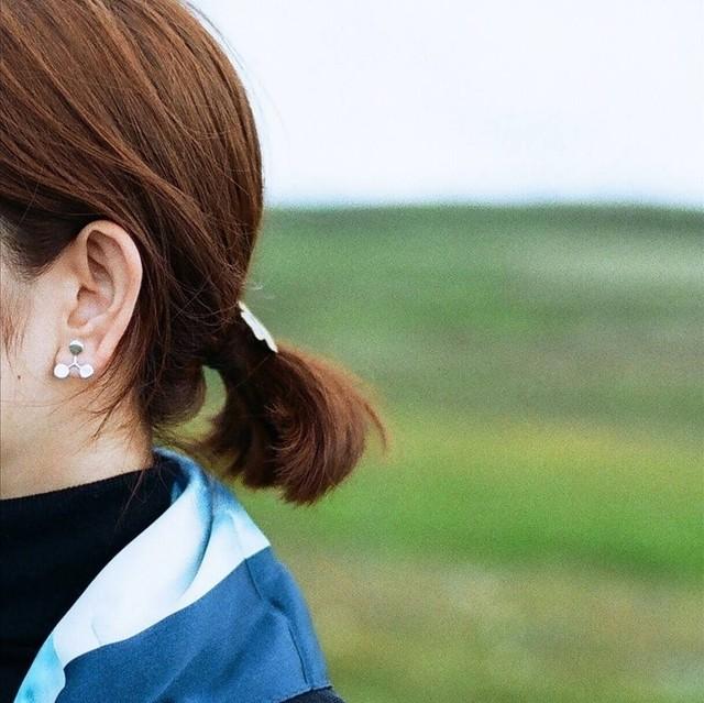 【Stud・Clip-on Earring】Leaf / Circle S (single) - YURI MIYATA ONLINE STORE