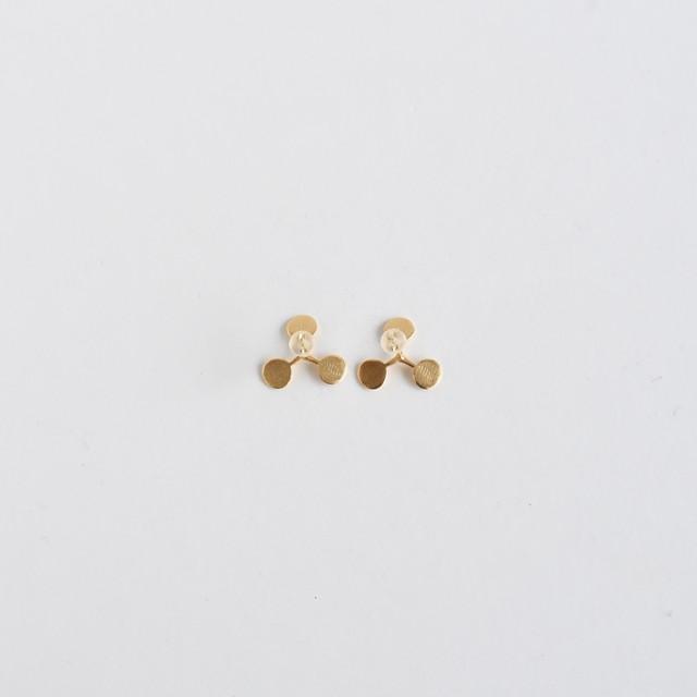 【Stud・Clip-on Earring】Leaf / Circle S (single) - YURI MIYATA ONLINE STORE