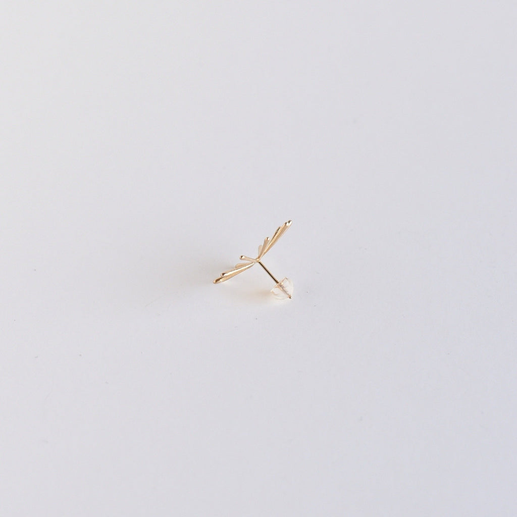 【Stud・Clip-on Earring】Leaf / Line L (single) - YURI MIYATA ONLINE STORE