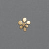 【Stud・Clip-on Earring】Leaf / Circle L gold (single) - YURI MIYATA ONLINE STORE