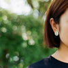 【Stud・Clip-on Earring】Leaf / Round L (single) - YURI MIYATA ONLINE STORE