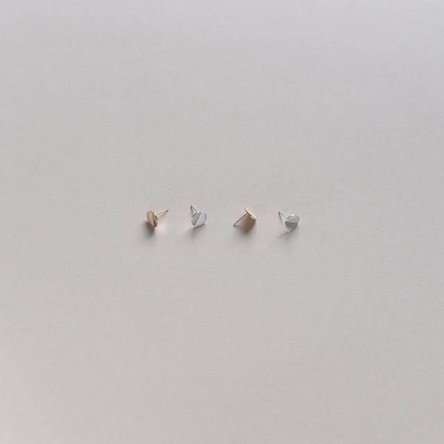【Stud・Clip-on Earring】Leaf / Round S (single) - YURI MIYATA ONLINE STORE